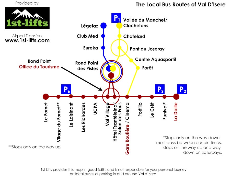 Val D'Isere Local Bus Routes in English